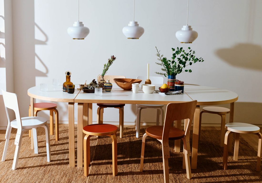 Aalto Table Half-Round 95