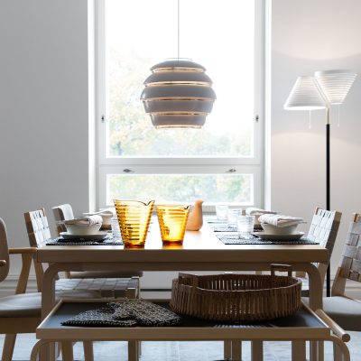 Pendant Light A331 “Beehive“, White/Chrome