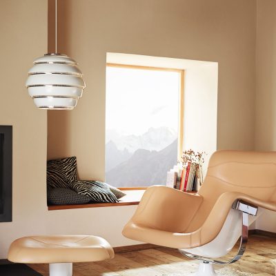 Pendant Light A331 “Beehive“, White/Chrome