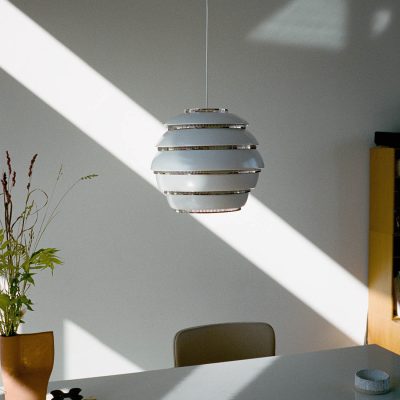 Pendant Light A331 “Beehive“, White/Brass