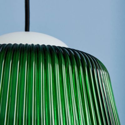 BRIM Pendant, Green Glass