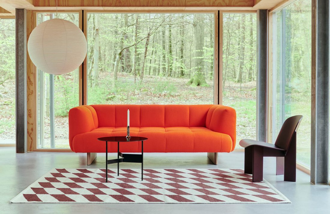 SHIFT Kelim Rug, Burgundy