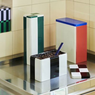 TIN Container XL, Off White, Blue & Red