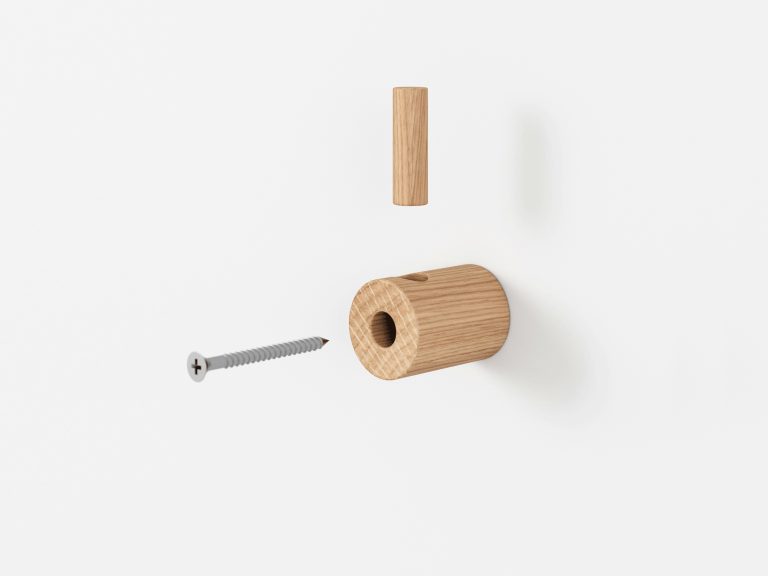 WOODEN WALL HOOK, Oak