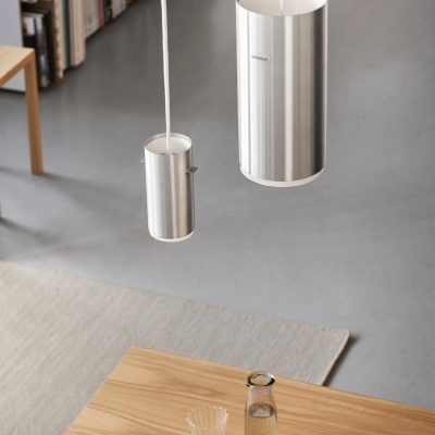 TUBE PENDANT Small, Brushed Aluminium