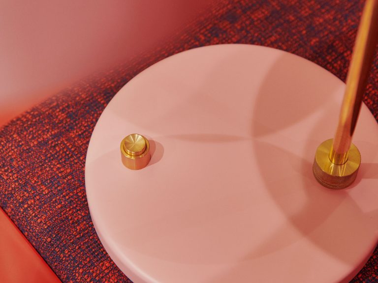 PETITE MACHINE Table, Light Pink
