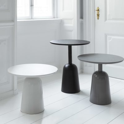 TURN Table Marble, Black