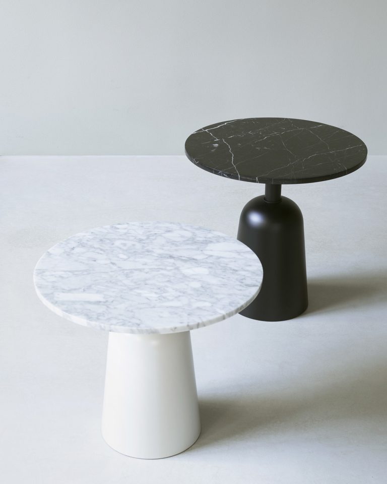 TURN Table Marble, Black