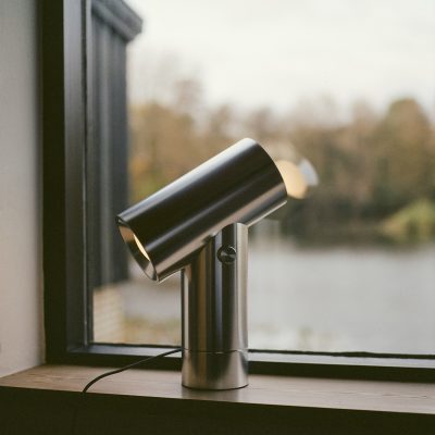 BEAM Table Lamp, Polished Aluminum