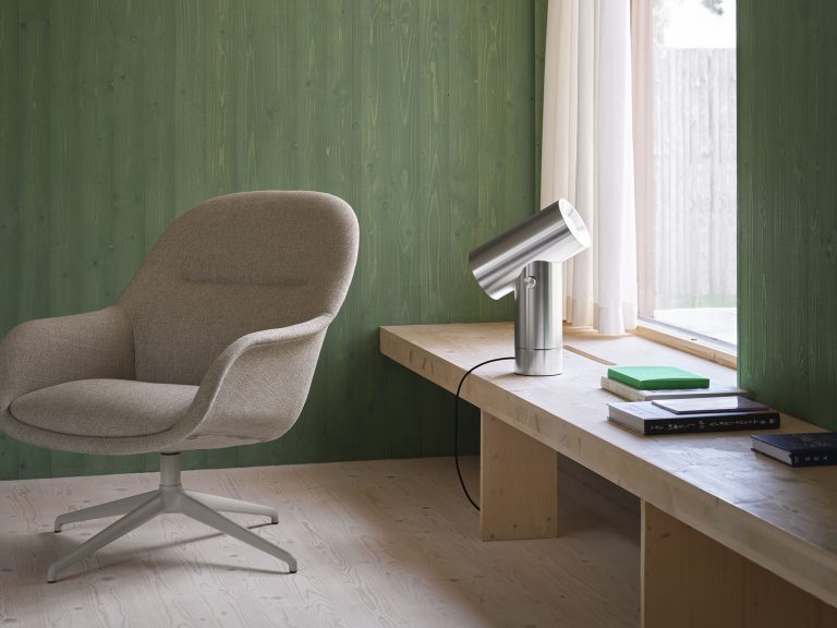 BEAM Table Lamp, Polished Aluminum