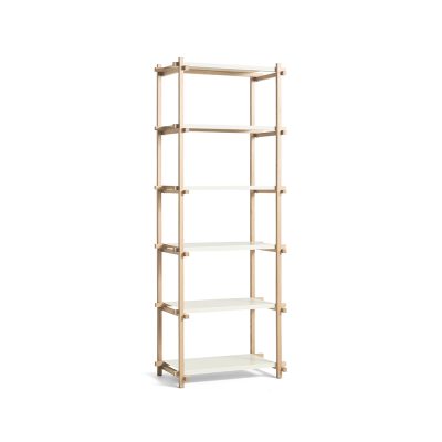 WOODY Column High - Soaped Oak/Almond White Steel