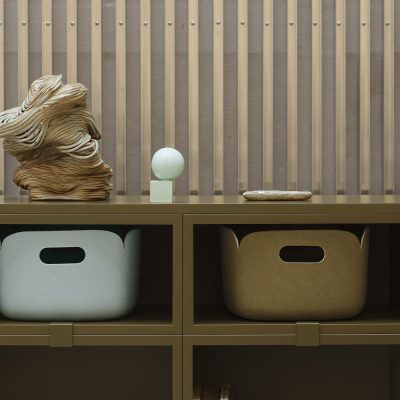 RESTORE Basket 28x28 cm, Dusty Green