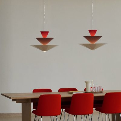 GIO LN14, Vermilion Red, Dark Burgundy & Ecru White
