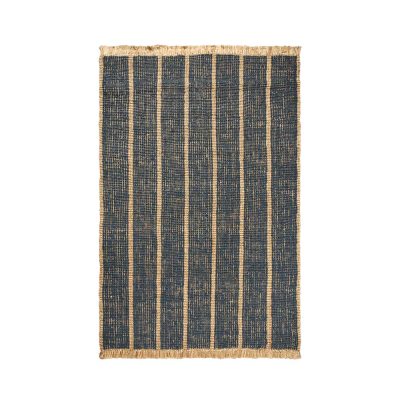 ATHENS STRIPES Rug, Natural/Ink Blue