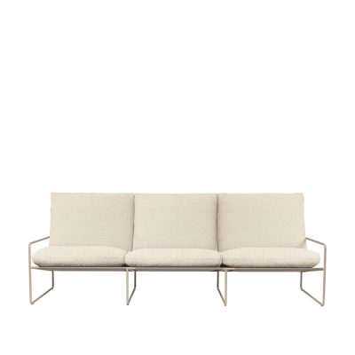 DESERT Sofa 3 Seater, Pure Bouclé Off White