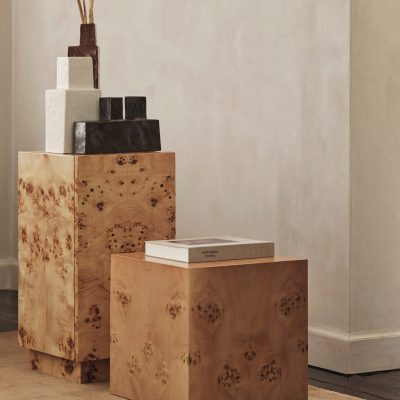 BURL Cube Side Table