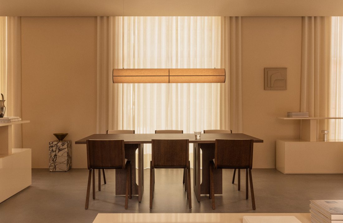 HASHIRA Linear Pendant Lamp, Raw