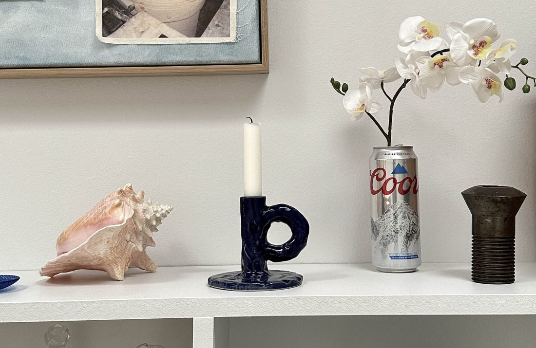STUDIO Candlestick, White