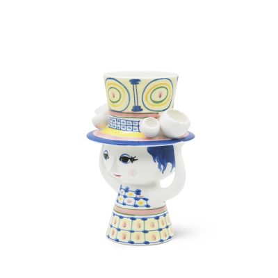 LADY WITH HAT Vase, Blue