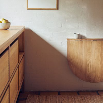 TREFOIL Folding Wall Table, Oak