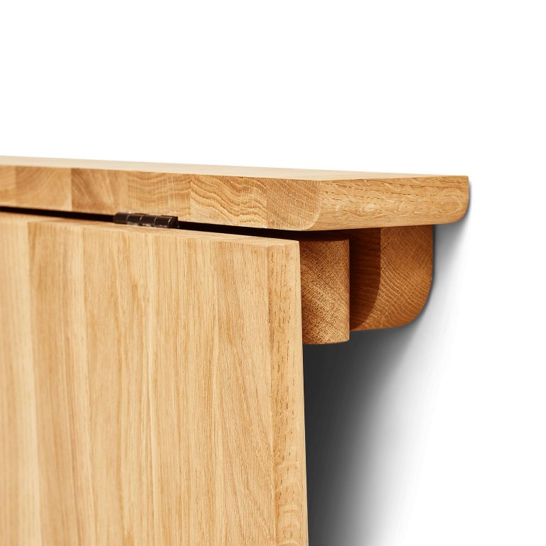 TREFOIL Folding Wall Table, Oak