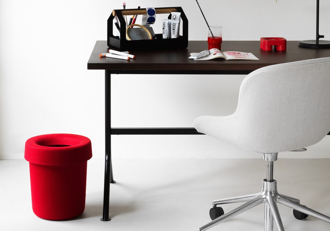 HIDE Office Bin Off, Bright Red