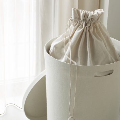 HIDE Laundry Basket, Cream