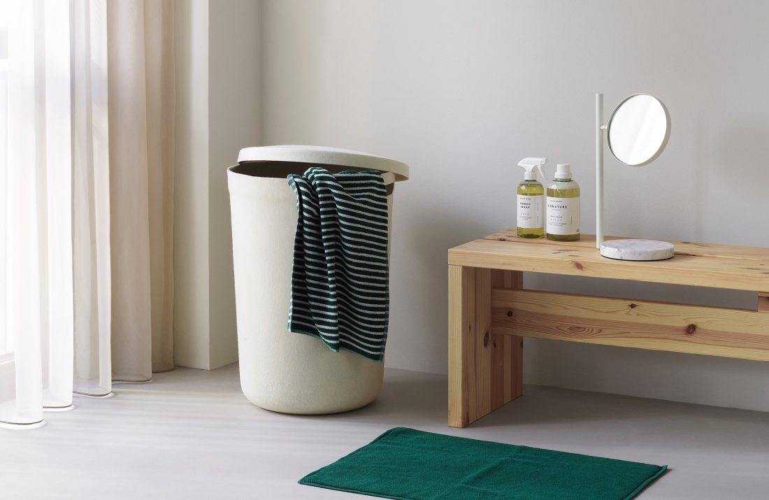 HIDE Laundry Basket, Cream