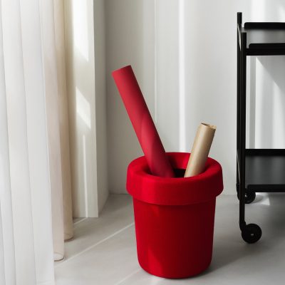 HIDE Office Bin Off, Bright Red