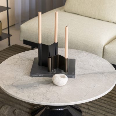 PAIR Candleholder H:18, Black