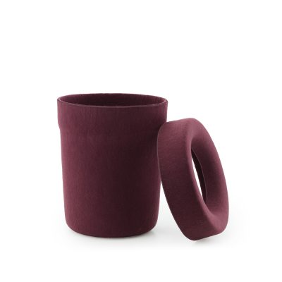 HIDE Office Bin Off, Burgundy