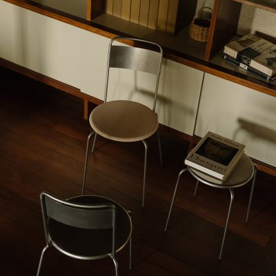 PETIT ROND Chair, Leather Seat