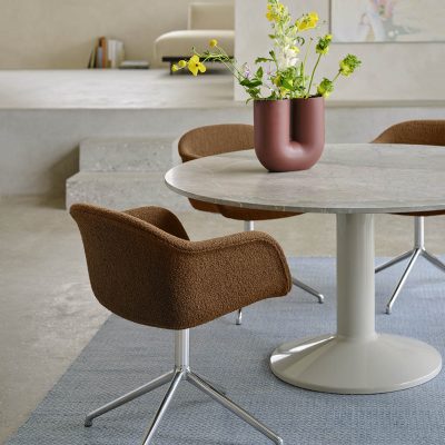 MIDST Table Ø140, Grey Marble