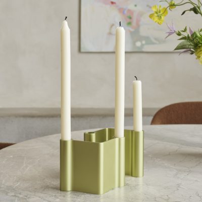 PAIR Candleholder H:18, Green