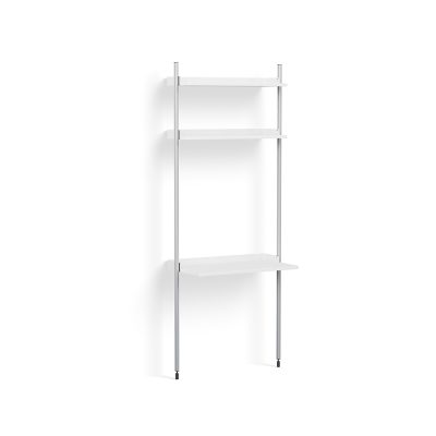 PIER System 11 Desk, White/Aluminium