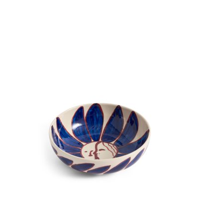 LA PITTURA Bowl Deep blue flower Ø18
