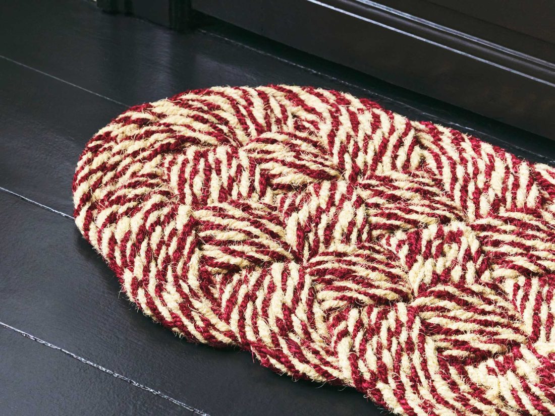 COCO Door Mat Swirl Bordeaux & Off White