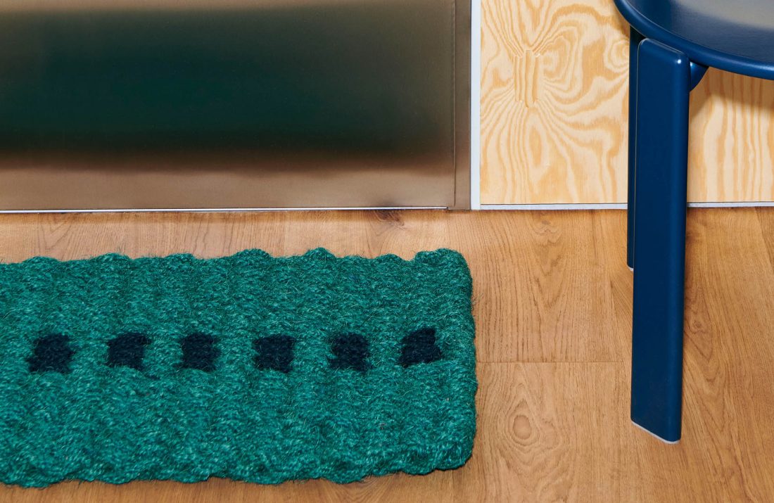 COCO Door Mat Dot Green & BLack