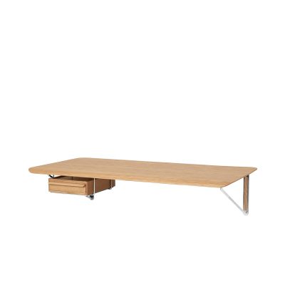 AB019 | Wall Desk Oak Oil w. Drawer