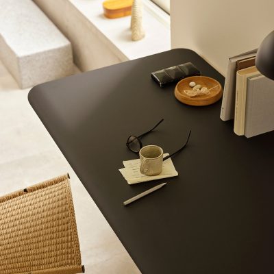 AB019 | Wall Desk Oak/Black Laminate
