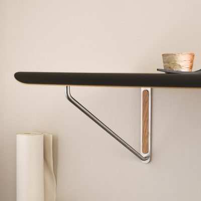 AB019 | Wall Desk Oak/Black Laminate