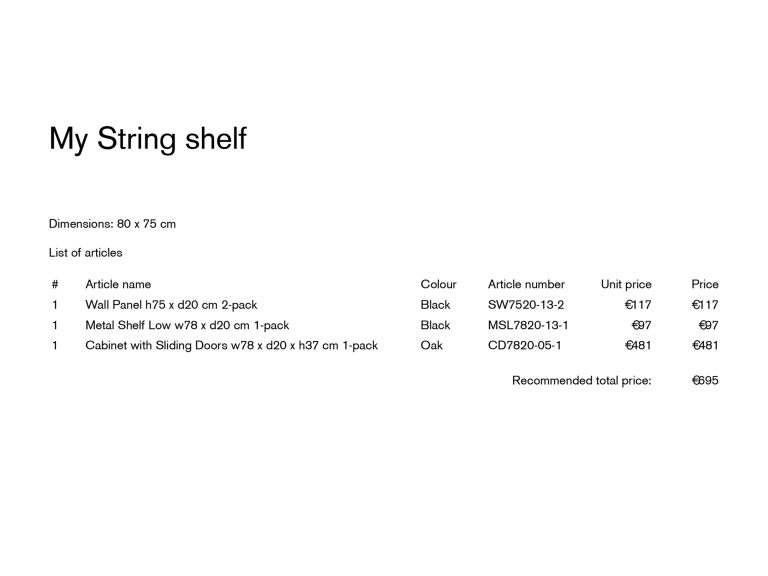 STRING Configuration #4, Black/Oak D20
