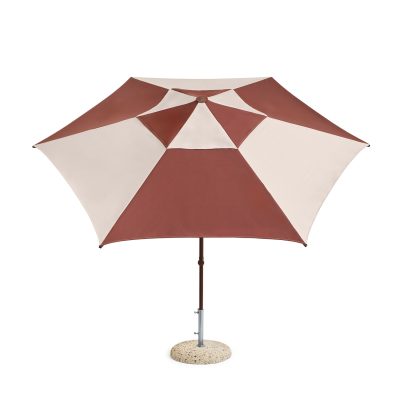 TERRAZZA Parasol Hexagon, Off White/Burgundy