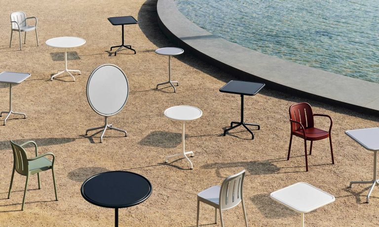 DEVILLE Table ø55, Silver Grey