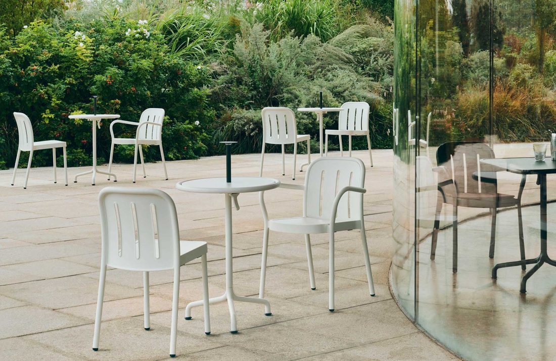 DEVILLE Table ø55, Silver Grey