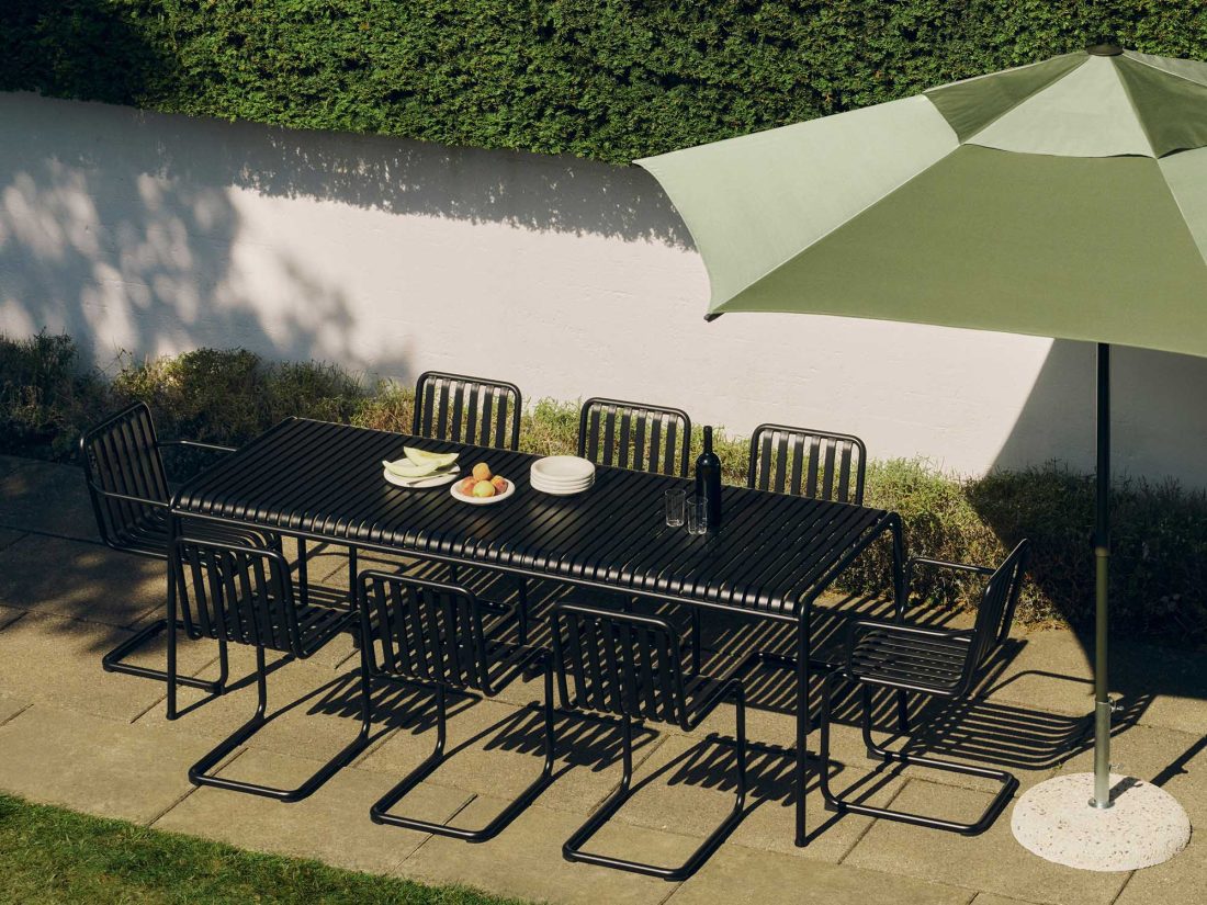 TERRAZZA Parasol Hexagon, Green/Dark Green