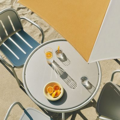 DEVILLE Table ø55, Silver Grey