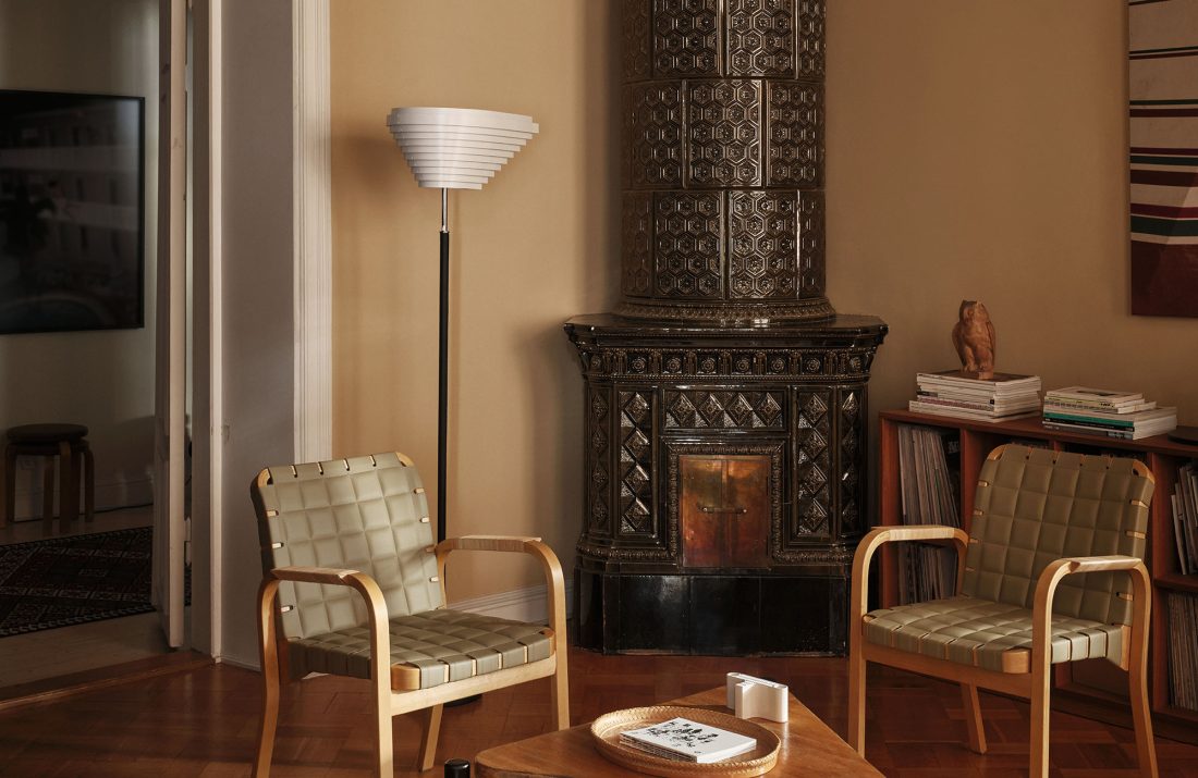 Floor Light A805 "Angel Wing", Nickel