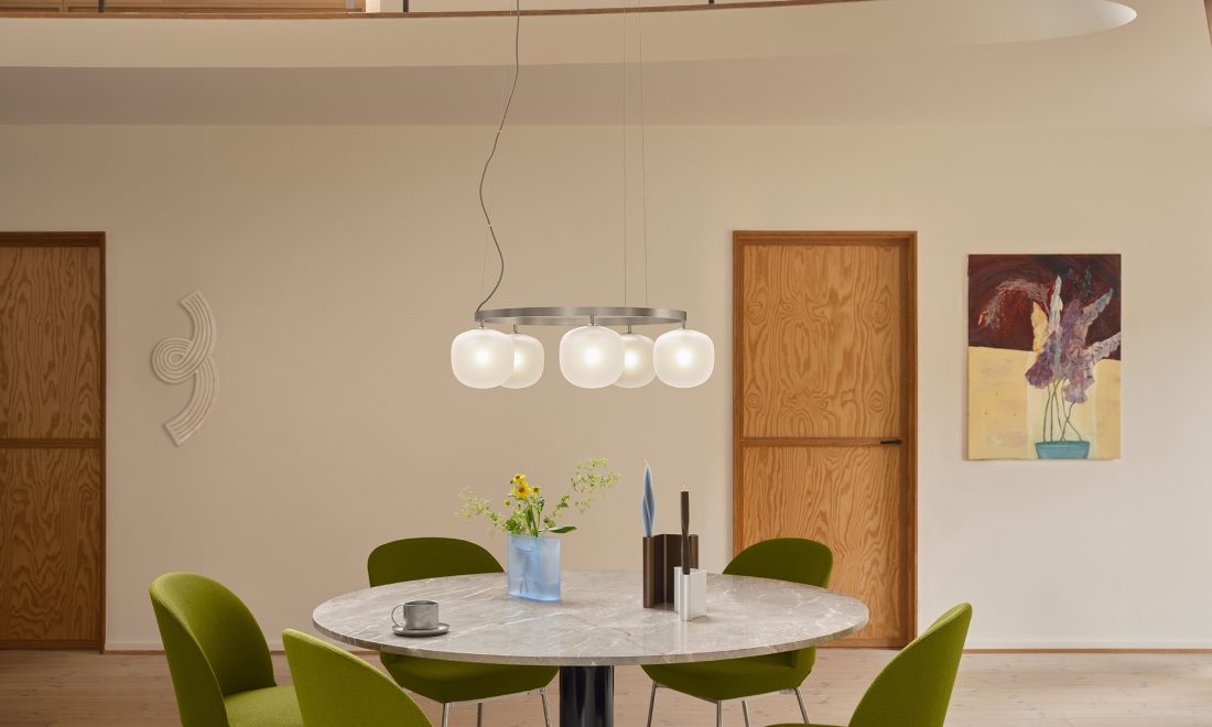 RIME CHANDELIER, White