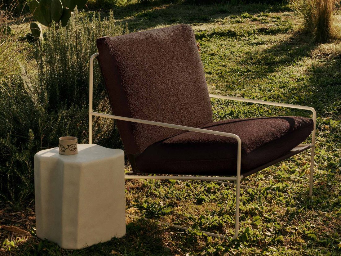 DESERT 1 Seater, Pure Bouclé Chestnut